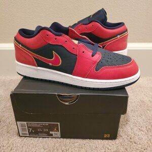 NWT Nike Air Jordan 1 Retro Low SE Olympic Armory Navy Sport Red 7Y 8.5 wmns I